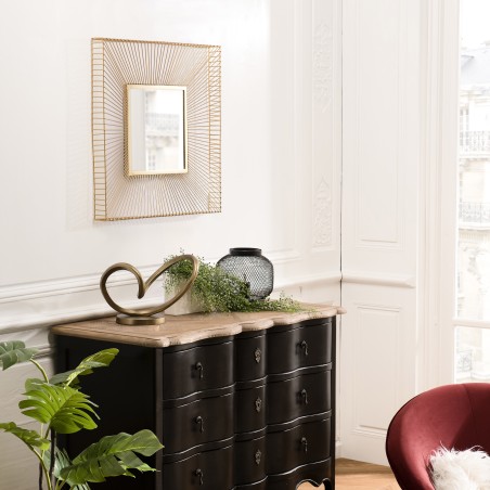 TOD Square Mirror 65x65cm Golden Metal