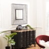 Miroir carré 90x90cm métal noir TOD