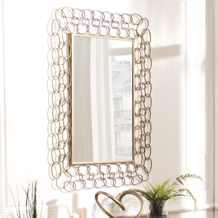 TOD - Rectangular Gold Metal Mirror