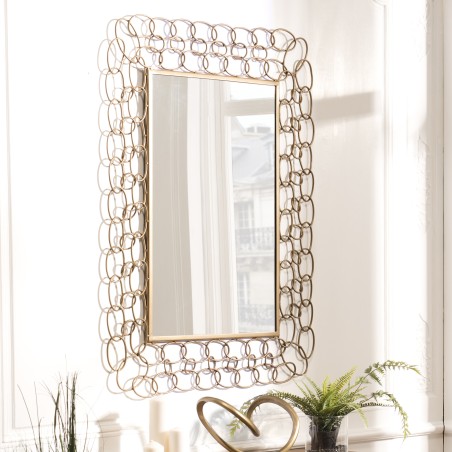 TOD - Rectangular Gold Metal Mirror