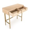 Console LAURA 2 tiroirs pieds métal doré