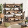 DANDY - 3-tier Niche Shelf in Natural Recycled Pine and Black Metal