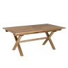 Salon de jardin bois teck 8/10 pers - Table rect. extensible 180*240 cm - 6 chaises taupe
