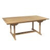 Salon de jardin en bois teck 8/10 pers - Table rectangulaire extensible 180/240*100 cm