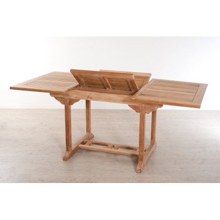Ensemble de jardin en bois teck 4/6 pers - Table extensible et 4 chaises