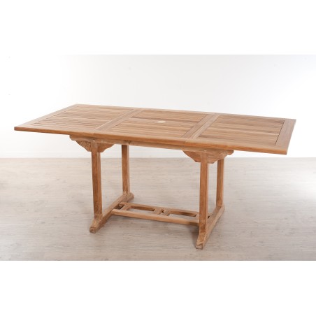 Ensemble de jardin en bois teck 4/6 pers - Table extensible et 4 chaises
