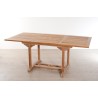 Ensemble de jardin en bois teck 4/6 pers - Table extensible et 4 chaises