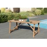 KIM - Teak Wood Garden Set 6/8 pers. - 1 Table 180*90 cm & 6 Stackable Chairs