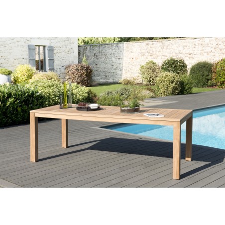 Salon de jardin en bois teck KIM - 6/8 pers.