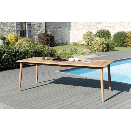 Teak Garden Furniture Set - KIM - 6/8 pers - Rectangular Table 220*100 cm