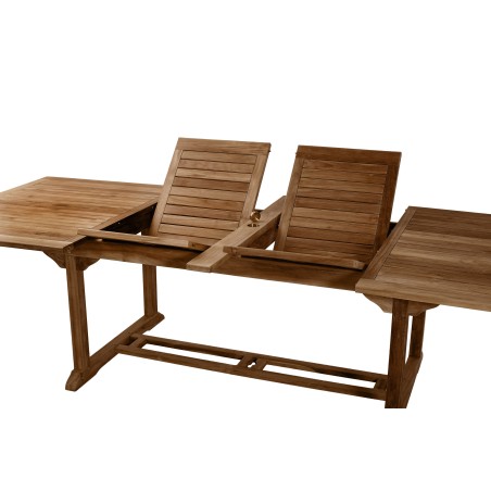 Salon de jardin en bois teck MAEVA 10/12 pers