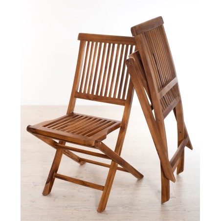MAEVA Oiled Teak Wood Garden Furniture Set for 4/6 People