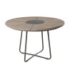 Emile Teak Wood Garden Set - Gray - 4/6 pers - Round Table 120 cm