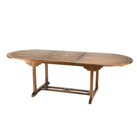 MAEVA Garden Table for 8/10 People - Extendable Oval Table 180/240x100cm