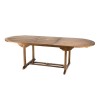 Table de jardin ovale extensible en teck - MAEVA