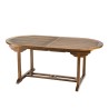 Table de jardin ovale extensible en teck - MAEVA
