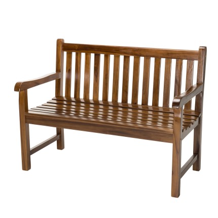 Banc de jardin en bois teck huilé Java - MAEVA