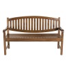 Banc de jardin ovale en bois teck huilé MAEVA