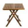 Table pique-nique de jardin carrée MAEVA 50x50cm bois teck huilé