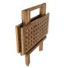 Table pique-nique de jardin carrée MAEVA 50x50cm bois teck huilé