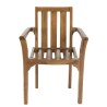MAEVA - Set of 2 Stackable Armchairs in Oiled Teak Wood
