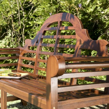 Banc de jardin teck huilé Sumatra - MAEVA