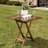 Table de jardin 2 personnes en bois teck huilé