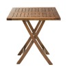 Table de jardin 2 personnes en bois teck huilé