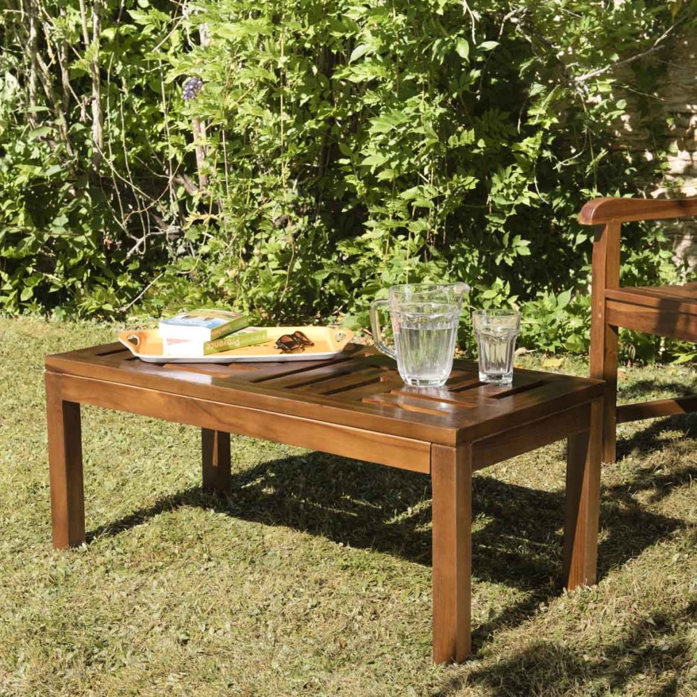Table basse de jardin MAEVA en bois teck huilé Table basse de jardin MAEVA en bois teck huilé