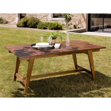 Table de jardin MAEVA - Bois teck huilé - 180/240x100cm