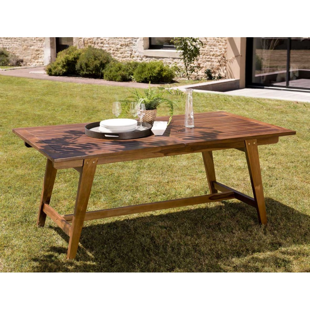 Table de jardin MAEVA - Bois teck huilé - 180/240x100cm Table de jardin MAEVA - Bois teck huilé - 180/240x100cm