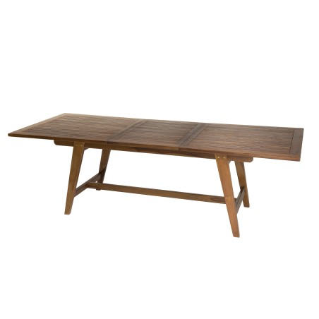 MAEVA Garden Table for 8/10 People - Rectangular Extendable Teak Wood