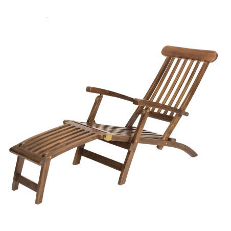 Chaise longue de jardin en bois teck huilé MAEVA