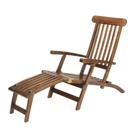 Chaise longue de jardin en bois teck huilé MAEVA