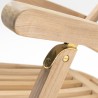 Chaise longue de jardin en bois teck brut FUN