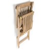 Chaise longue de jardin en bois teck brut FUN
