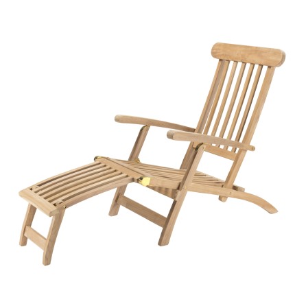 FUN Raw Teak Garden Lounger - Premium Solid Teak Lounger