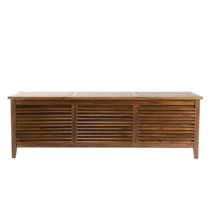 Coffre de jardin en bois teck huilé 200x55cm