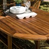 Salon de jardin en bois teck huilé - 8/10 personnes
