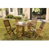MAEVA - Oiled Teak Garden Furniture Set for 4/5 People