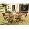 Salon de jardin bois teck huilé MAEVA - 8/10 personnes