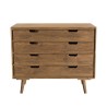 ANDY - Brown Wood Scandi Chest of Drawers | 4 Drawers, Pine