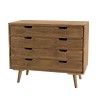 Commode ANDY bois marron 4 tiroirs - Scandinave