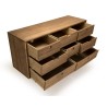 ANDY - Brown Wood Scandi Chest of Drawers with 8 Drawers