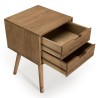 Chevet ANDY - Bois marron 2 tiroirs