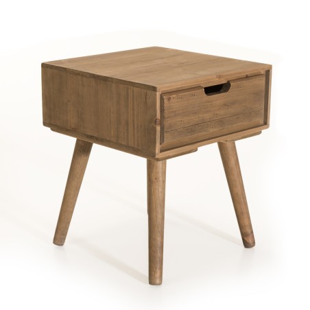 Chevet ANDY - Bois marron 1 tiroir Sapin