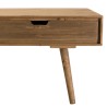ANDY - Brown Rectangular Scandi Coffee Table with 4 Drawers | Pine Wood