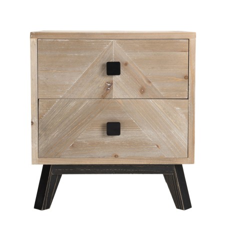 Chevet MANDY beige style scandinave 2 tiroirs