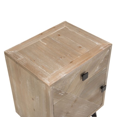 Chevet MANDY beige scandi 1 tiroir 1 porte