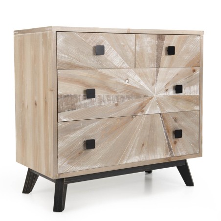 Commode MANDY beige scandi 4 tiroirs